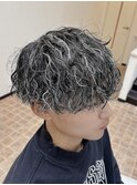 波巻きパーマ×ハイライト
