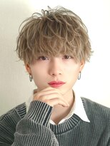 オーシャントーキョー シブヤジンナン(OCEAN TOKYO shibuya JINNAN) メンズショートマッシュニュアンスパーマラウンドマッシュ眉毛