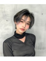 レヴ 草加店(LEV.)&nbsp;アンブレラカラー前髪カタログこなれミディイメチェン