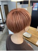 ピンクオレンジベージュ☆ダブルカラー