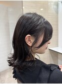 顔まわりレイヤー×外ハネミディアム