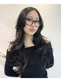 ロングレイヤーカット艶カラー