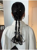 ヘアセット　ヘアアレンジ　結婚式　二次会　丸の内　早朝OK
