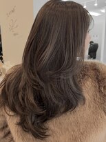 プラチナ(PLATINA)&nbsp;ハイレイヤーレイヤーカットブリーチ無しカラー顔周り韓国