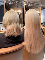 アンククロス 表参道(ANKH CROSS)&nbsp;【ビフォーアフター】エクステ/ハイトーンカラー