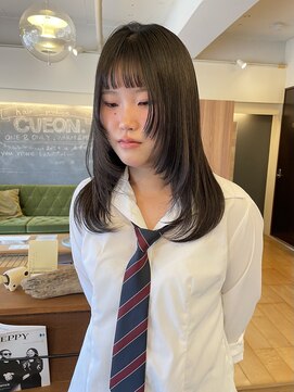 ヘア プロデュース キュオン(hair produce CUEON.) 顔まわりウルフ×レイヤー