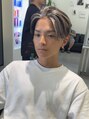 メンズサロン キング 心斎橋店(Men’s salon K!ng)/ハイライト× センターパート相性抜群◎