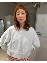 ホヌン 茅ヶ崎(Honnun)&nbsp;オン眉パーマ×こなれ感/20代×30代×40代/茅ヶ崎