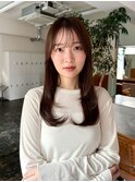 シースルーバングレイヤーカット