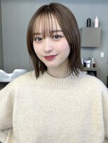 トリッカ シブヤ(TRICCA SHIBUYA) 大人ミディアムボブくびれヘア外はね結べるボブ薄めバング渋谷