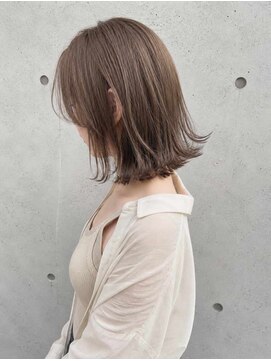 シェル 立川(shell) くびレイヤーエモージュ前髪モテベージュレイヤーミディ【立川】
