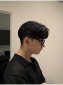 メンズカット　センターパート　カルマパーマ