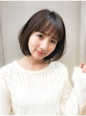 丸みボブひし形ショートくびれショート似合わせカット40代50代