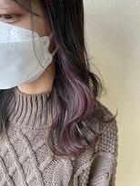 オウルヘアー(Owl hair)&nbsp;イヤリングカラー/バイオレット/セミロング