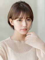 ドットハリス(.Hallis)&nbsp;20代30代大人可愛い前下がりショートボブ/丸みショート/前髪あり