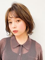 エアー 横浜(AIR)&nbsp;【長谷川】モテ巻き外はねボブグレージュカラー