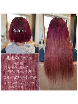 フツーロ 栄(FUTURO) グラデーション/カラー/ピンクカラー/エクステ/プルエクステ