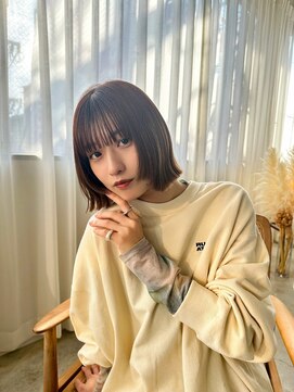 ラフィス ヘアー ルーム 難波本店(La fith hair room) 【La fith】ダークブラウン×ストレート
