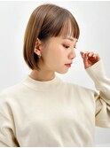 【La fith】切りっぱなしボブ×グレーベージュ