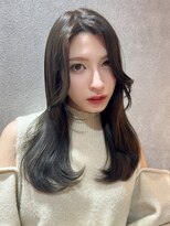 ルームバイシー 新宿(Loom. by Sea)&nbsp;シンプルワンカール×ブルージュ【新宿/韓国風ヘア】