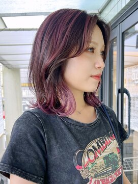 ハピネス 河原町店(Happiness) 伸ばしかけスタイル　アンブレラカラー　京都美容室　進詩織