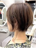 ショートボブ白髪ぼかし簡単スタイリングショート30代40代50代