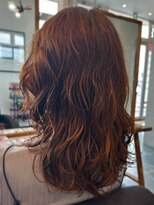 ラポールヘア ヨークベニマル田彦西店&nbsp;レディース＊オレンジブラウン　ウェーブパーマ