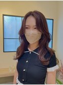 大宮/ワインレッド/マロンベージュ/ウルフ/レイヤー/韓国ヘア