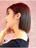 大人っぽいストン地毛風ボブ