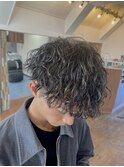 波巻きパーマ/メンズマッシュ