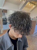 メンズアンダーバーホワイト 南海難波店(Men's _WHITE)&nbsp;波巻きパーマ/メンズマッシュ