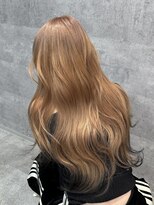 ルイス(L'wis)&nbsp;暖色系ベージュエンドカラー学割U24ケアブリーチ渋谷10代20代