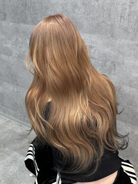 ルイス(L'wis) 暖色系ベージュエンドカラー学割U24ケアブリーチ渋谷10代20代