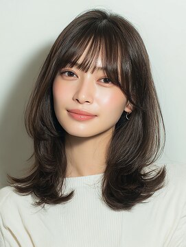 ヘアー ミッション 心斎橋店(hair Mission) 小顔カット/顔まわりカット/レイヤーカット/シアーブラウン