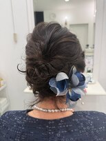 ヘアー ラウンジ シエル(Hair Lounge le Ciel)&nbsp;【結婚式お呼ばれ】ゆるふわシニヨンアレンジ