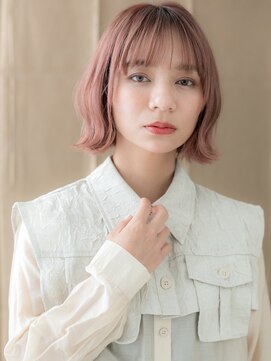 カバーヘア イヴ 戸頭店(COVER HAIR EVE) ピンクベージュ大人ガーリーくびれヘア外ハネボブX戸頭20代30代