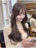 ケアダブルカラーでつくる透明感ヘーゼルベージュ♪