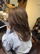 ランソ(RUNSO) ハッシュカット×ブラウンベージュ