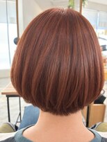 ボンドヘアステージ 良福寺店(BOND hair stage)&nbsp;オレンジブラウン×ローライトで魅せる大人の艶ボブ
