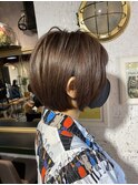 丸みのあるショートボブ
