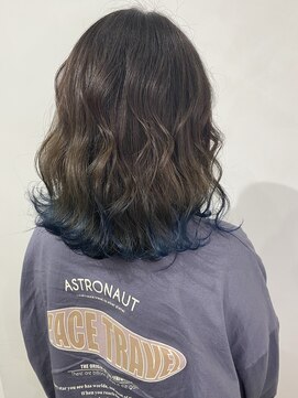 レベッカ(REBECCＡ by CURACION) 【REBECCA】裾カラーアクアブルー