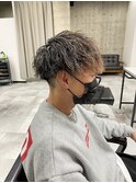ツイストスパイラルパーマメッシュマッシュツーブロック刈り上げ