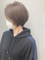 トップヘアー 総社店(TOP HAIR)&nbsp;前髪なしふわふわショートボブ _ シルキーベージュ