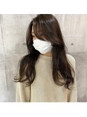 ロングレイヤー　アッシュグレー　髪質改善トリートメント