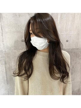 エンリッチヘア(enrich hair) ロングレイヤー　アッシュグレー　髪質改善トリートメント