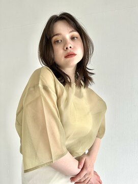 エヌ トーキョー(enu TOKYO) オリーブベージュ　韓国ヘア　学芸大学