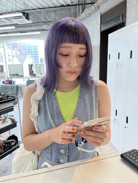 リミットバイアフィナー 大宮店(limit by Afinar) lavender beige×ぱつっとcut×顔まわりlayer