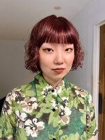 ナループロアツム(Nalu pu loa Tsum)&nbsp;ブリーチなしのWカラー/ワインレッド/ブリーチパーマ