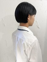 ラミエ バイ メルト 吉祥寺(lamie by melt)&nbsp;"久保田"ミニボブ耳かけワイドバングぷつっとヘア刈り上げ