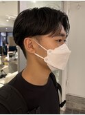 メンズパーマ波巻きツイストスパイラルメンズマッシュ